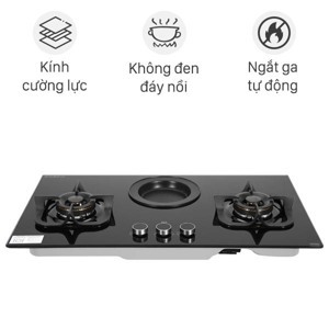 Bếp gas với nồi hấp điện âm Electrolux EHG9360BS