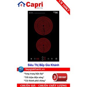 Bếp hồng ngoại âm 2 vùng nấu Capri CR-168KT