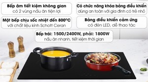 Bếp hồng ngoại âm 2 vùng nấu Hafele HC-R772D 536.61.685