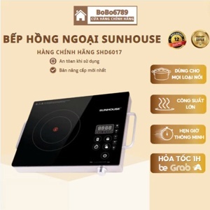 Bếp hồng ngoại dương 1 vùng nấu Sunhouse SHD6017