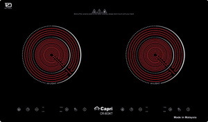 Bếp hồng ngoại âm 2 vùng nấu Capri CR-803KT