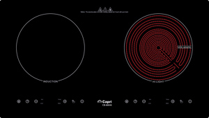 Bếp từ hồng ngoại âm 2 vùng nấu Capri CR-800HI