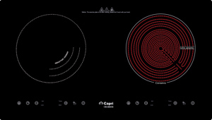 Bếp từ hồng ngoại âm 2 vùng nấu Capri CR-800HI