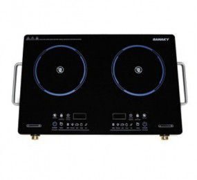 Bếp hồng ngoại dương 2 vùng nấu Sanaky AT-203HGNW