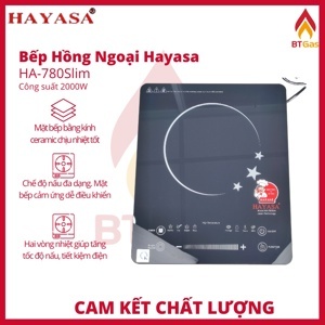 Bếp hồng ngoại dương 1 vùng nấu Hayasa HA-780 Slim