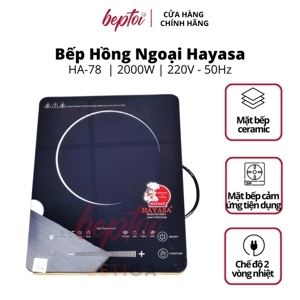 Bếp hồng ngoại dương 1 vùng nấu Hayasa HA-78Slim