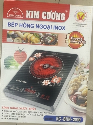 Bếp hồng ngoại dương 1 vùng nấu Kim Cương BHN-2000