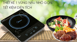 Bếp hồng ngoại dương 1 vùng nấu Midea MIR-B2015DD