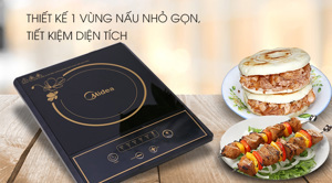 Bếp hồng ngoại dương 1 vùng nấu Midea MIR-B2017DD