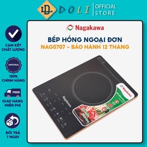 Bếp hồng ngoại dương 1 vùng nấu Nagakawa NAG0707