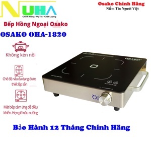 Bếp hồng ngoại dương 1 vùng nấu Osako OHA-1820