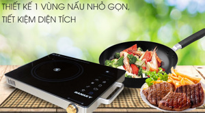 Bếp hồng ngoại dương 1 vùng nấu Sanaky AT2524HGN