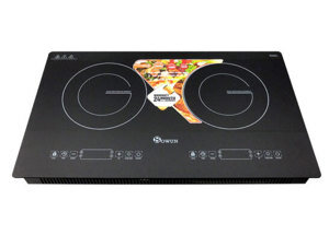 Bếp hồng ngoại dương 2 vùng nấu Sowun SW1219