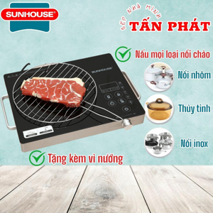 Bếp hồng ngoại dương 1 vùng nấu Sunhouse SHD6015