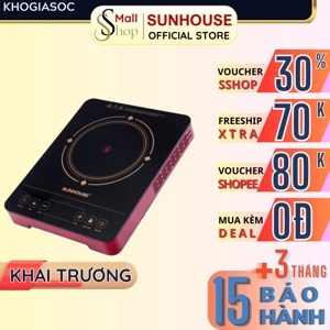 Bếp hồng ngoại dương 1 vùng nấu Sunhouse SHD6014