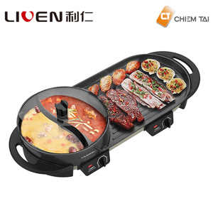 Bếp lẩu nướng đa năng 2 trong 1 Liven SK-J6860
