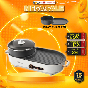 Bếp lẩu nướng đa năng tháo rời BEAR DKL-C15L1