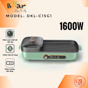 Bếp nướng và lẩu đa năng Bear DKL-C15G1