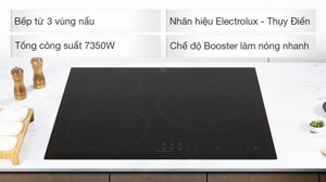 Bếp từ 3 vùng nấu 60cm Electrolux LIT60336