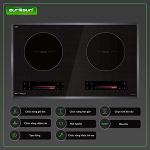 Bếp từ âm 2 vùng nấu Eurosun EU-T755Max