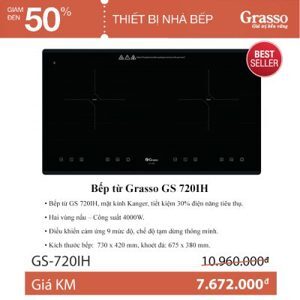 Bếp từ âm 2 vùng nấu Grasso GS-720IH