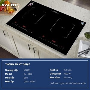 Bếp từ âm 2 vùng nấu Kalite KL3900