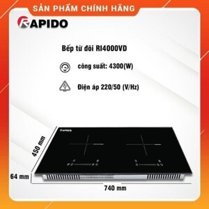 Bếp từ âm 2 vùng nấu Rapido RI4000VS