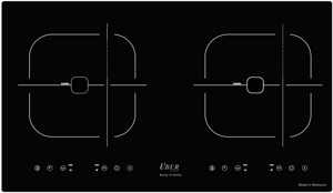 Bếp từ âm 2 vùng nấu Uber 3V-86CRS (3V-86 CRS)