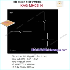 Bếp từ âm 3 vùng nấu Malloca MH-03IN