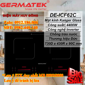 Bếp từ đôi Germatek DE-ICF62C