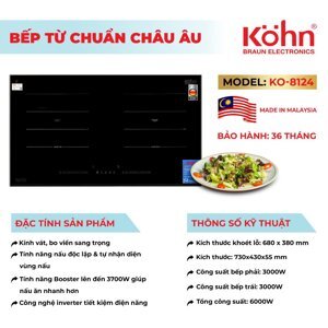 Bếp từ đôi Kohn KO-8124