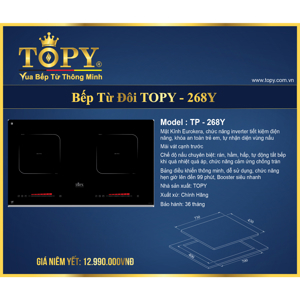 Bếp từ đôi Topy TP-268Y