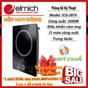 Bếp từ dương 1 vùng nấu Elmich Smartcook ICS-3874