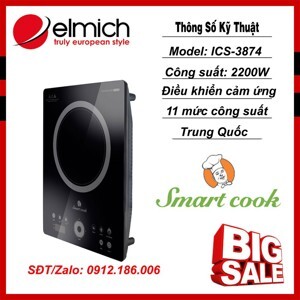 Bếp từ dương 1 vùng nấu Elmich Smartcook ICS-3874