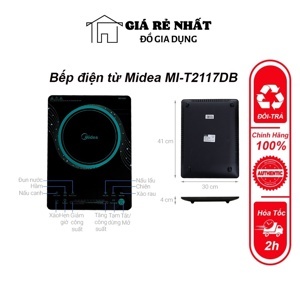 Bếp từ dương 1 vùng nấu Midea MI-T2117DB