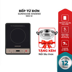 Bếp từ dương 1 vùng nấu Sunhouse SHD6160