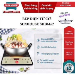 Bếp từ dương 1 vùng nấu Sunhouse SHD6162