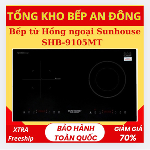 Bếp từ hồng ngoại âm 2 vùng nấu Sunhouse SHB9105MT