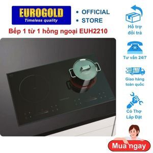 Bếp từ hồng ngoại âm 2 vùng nấu Eurogold EUH2110