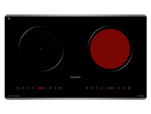 Bếp từ hồng ngoại âm 2 vùng nấu Dann IT323 BK