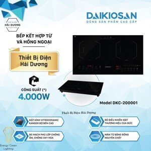 Bếp từ hồng ngoại âm 2 vùng nấu Daikiosan DKC-200001