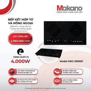 Bếp từ hồng ngoại âm 2 vùng nấuMakano MKC-200001