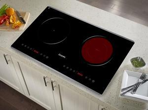 Bếp từ hồng ngoại âm 2 vùng nấu Dann IT323 BK