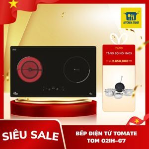 Bếp từ hồng ngoại âm 2 vùng nấu Tomate TOM 02IH-G7
