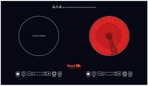 Bếp từ hồng ngoại âm 2 vùng nấu Batani EG-16