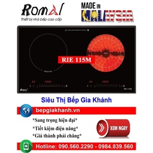 Bếp từ hồng ngoại âm 2 vùng nấu Romal RIE-115M