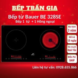 Bếp từ hồng ngoại âm 2 vùng nấu Bauer BE-328SE