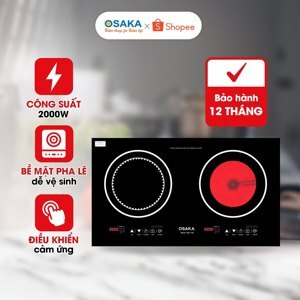Bếp từ hồng ngoại âm 2 vùng nấu Osaka DQT-100