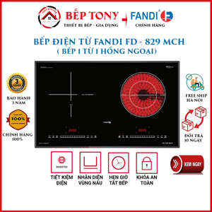 Bếp từ hồng ngoại âm 2 vùng nấu Fandi FD-829 MCH