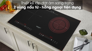 Bếp từ hồng ngoại âm 2 vùng nấu Sanaky SNK-IHW44A